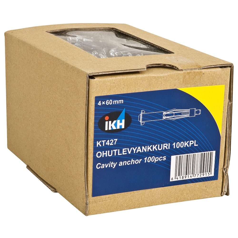 OHUTLEVYANKKURI  M4X60MM 8-20MM 100KPL KT427