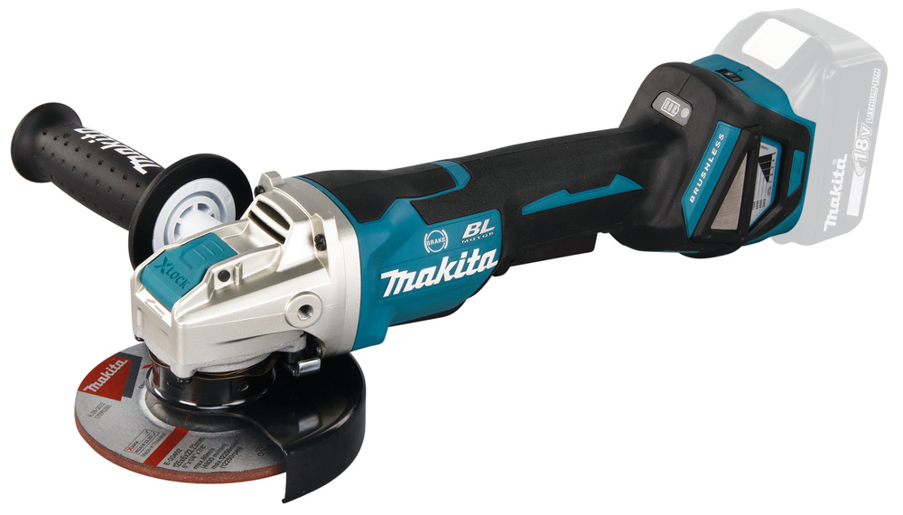 MAKITA DGA519Z KULMAHIOMAKONE 125MM JARRULLA 18V, X-LOCK, SÄÄDETTÄVÄ, TURVAKYTKIN, HIILIHARJATON. RUNKOVERSIO MAK-DGA519Z