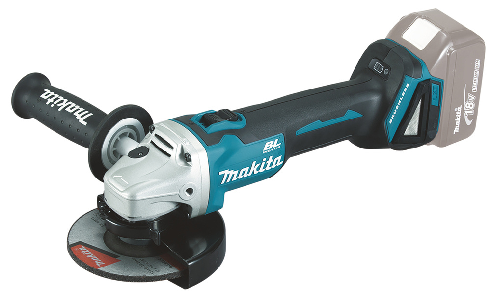 MAKITA DGA506Z KULMAHIOMAKONE 125MM JARRULLA 18V, HIILIHARJATON. RUNKOVERSIO MAK-DGA506Z