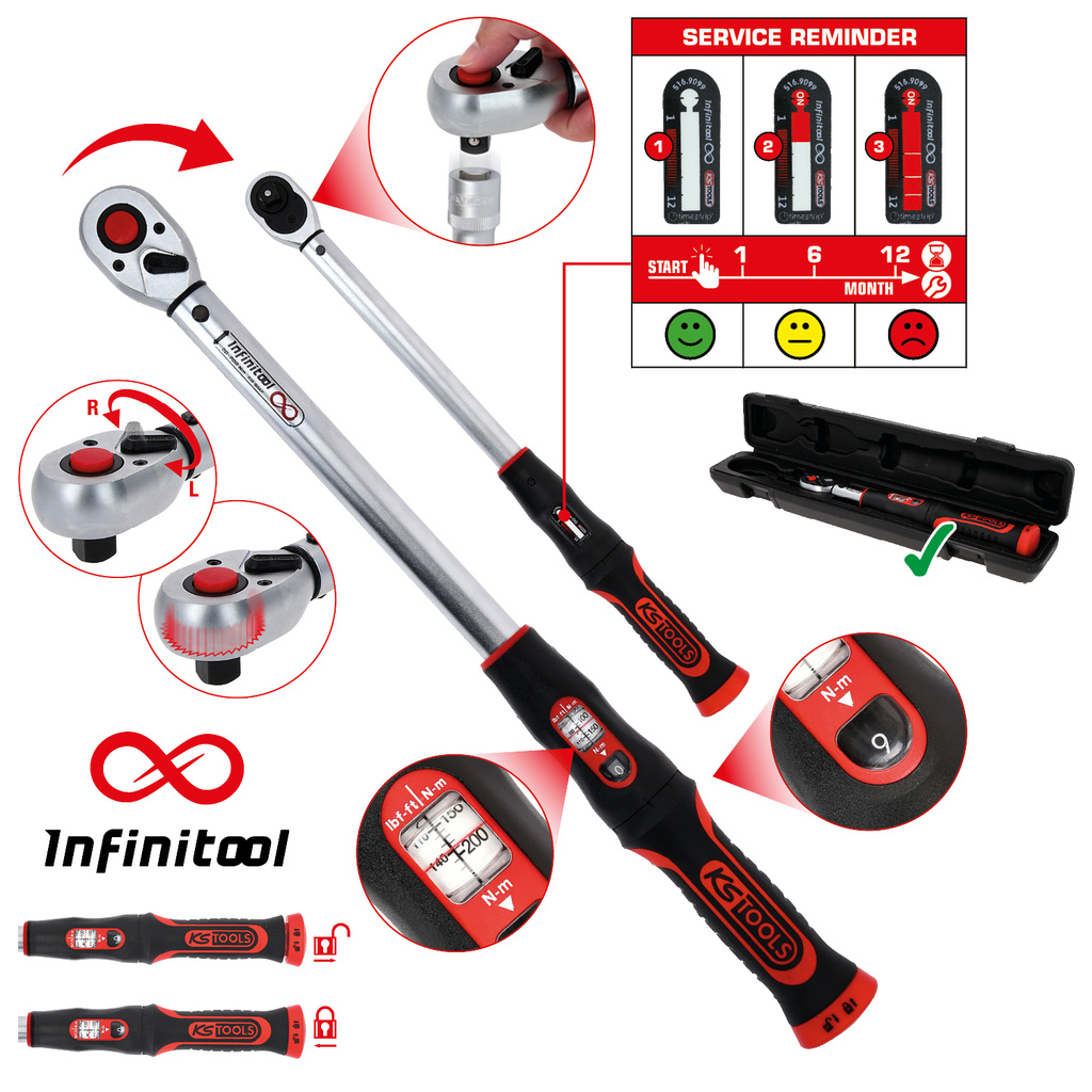 1/2" INFINITOOL-RÄIKKÄ-MOMENTTIAVAIN, 20-200 NM 516.9042