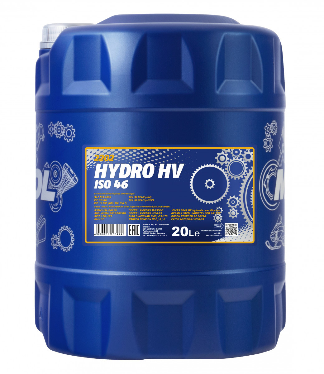 MANNOL HV ISO 46 LONGLIFE 20L (LAVA 30) MN2202-20