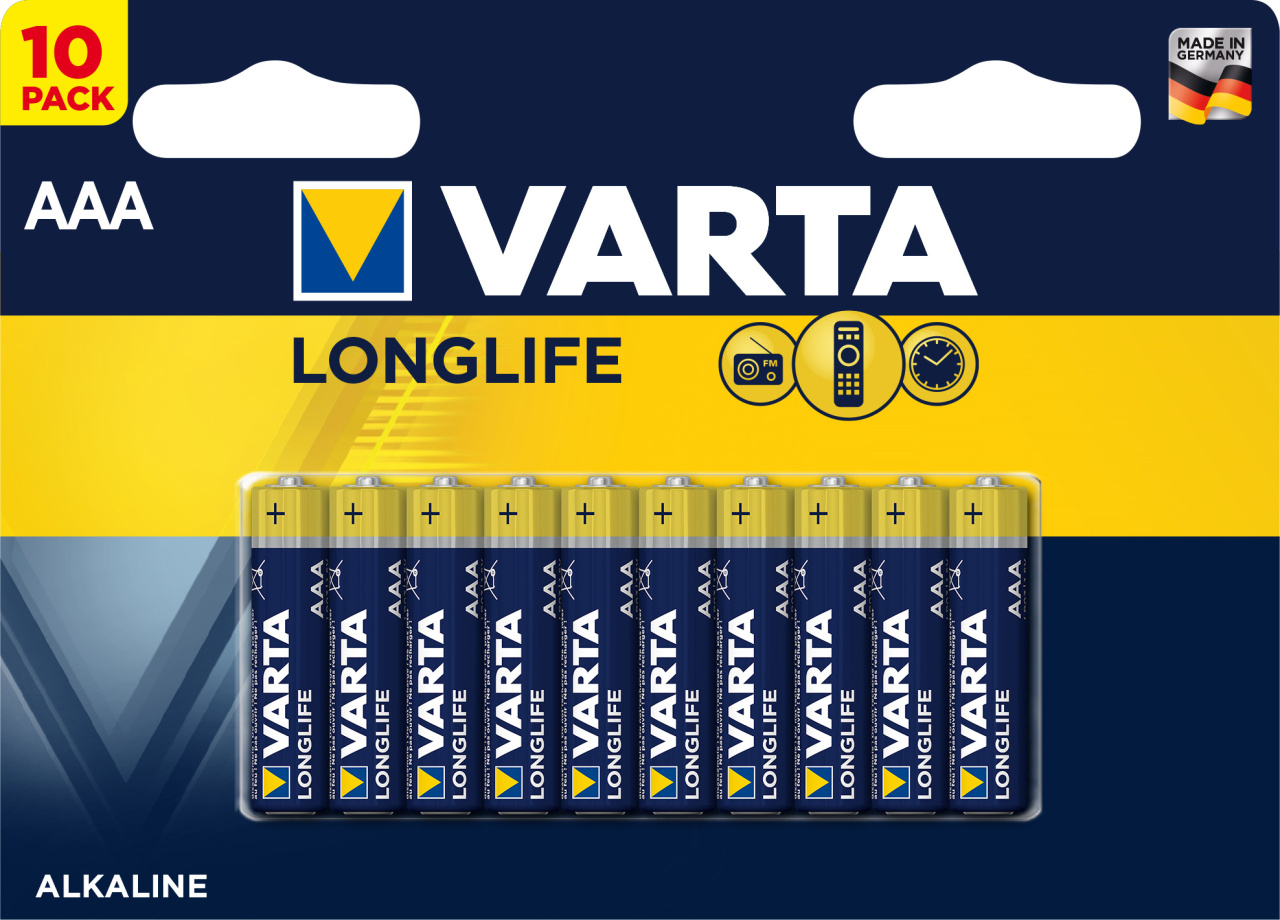 VARTA PARISTO LONGLIFE AAA 10-PACK 360-4103101461