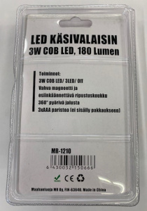 LED KÄSIVALAISIN COB, LYHYT 2