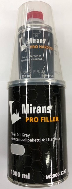 MIRANS PRO HIONTAPOHJAMAALI 4:1 1,25L HARMAA M2000-1250