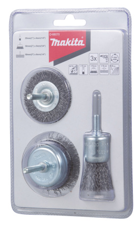 MAKITA D-66070 TERÄSHARJASARJA 3KPL PORAKONEILLE. SIS. 25MM JA 50MM LAIKKAHARJAN SEKÄ 50MM KUPPIHARJAN