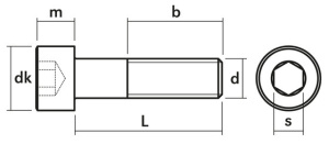KUUSIOKOLORUUVI M8X80 12.9 DIN912 2