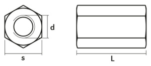 JATKOMUTTERI M16 DIN6334 2