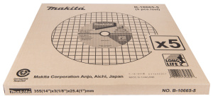 MAKITA B-10665-5 KATKAISULAIKKA METALLI 355X3X25,4 MM, A36P, 5KPL 2