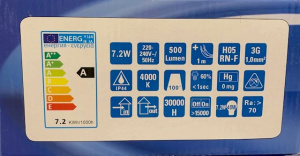 LED VALONHEITIN 2X3,6W / 230V LIIKETUNNISTIN IP44 2