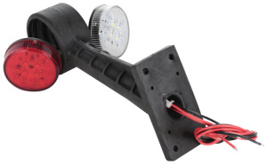 ÄÄRIVALO LED PUNAINEN/VALKOINEN 9-30V 45 2