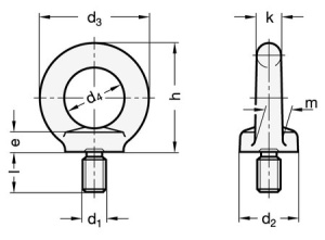 NOSTOSILMUKKA RUUVI M12 DIN580 2KPL 0,34TON 2