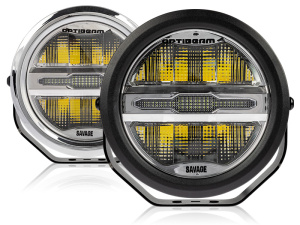 OPTIBEAM SAVAGE 7 LED KAUKOVALO 9-36V + ORANSSI/VALKOINEN PARKKI 5