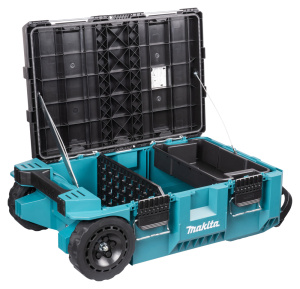 MAKITA P-91001 MAKTRAK KULJETUSLAATIKKO PYÖRILLÄ (56X100X30CM), KANTAVUUS 113KG, SÄÄDETTÄVÄ VETOAISA 3