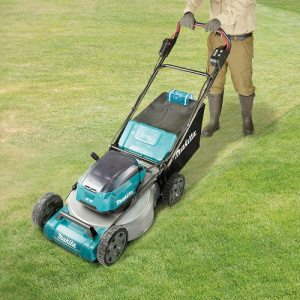 MAKITA DLM530Z RUOHONLEIKKURI HIILIHARJATON 2X18V, LEVEYS 53CM, TERÄSRUNKO, BIO/KERÄÄVÄ. RUNKOVERSIO 6