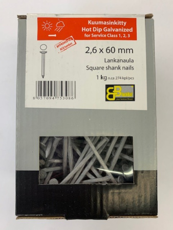 LANKANAULA  60X2,6MM 1KG CE KUUMASINKITTY