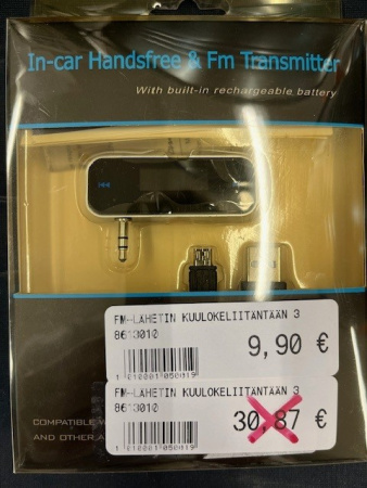 FM-LÄHETIN KUULOKELIITÄNTÄÄN 3.5MM