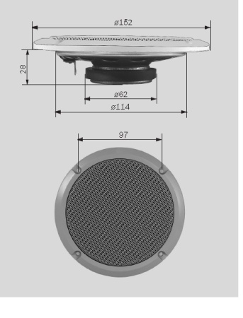 KAIUTIN 120 2K HARM 4OHM 16 PT
