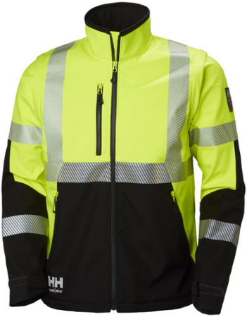 SOFTSHELL TAKKI 3XL ICU FL.KELT/MUSTA LK3 EN20471