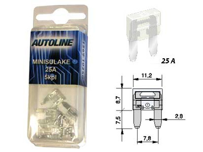 SULAKEBLISTER MINI GM 25A 5-KPL