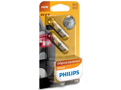 AUTOL.PHILIPS H6W 12V 6W ITSEP.*PT*