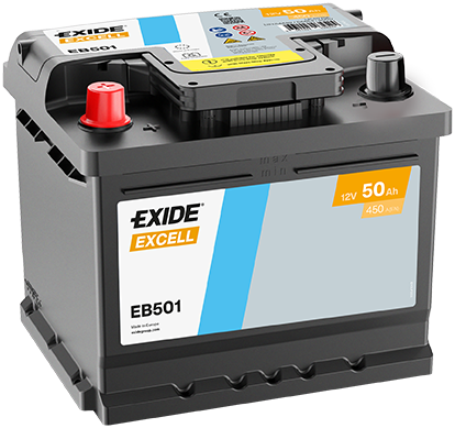 AKKU EXIDE 12/50 55014 EXCELL (+/-)