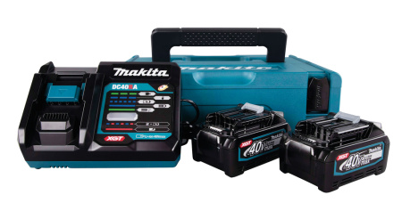MAKITA 191J97-1 POWERPACK XGT. LATAUSLAITE DC40RA, 2KPL BL4040 JA MAKPAC LAUKKU 1
