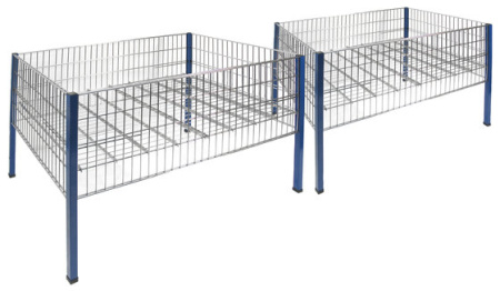 TARJOUSHÄKKI 2KPL VÄLIJAK. 1200X800X860MM KROM.