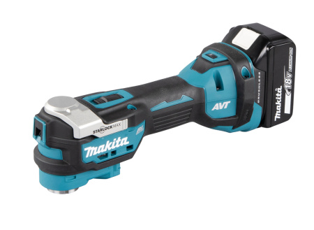 MAKITA DTM52RTJX1 MONITOIMIKONE 18V, 2X5,0AH, HIILIHARJATON, STARLOCK MAX, 10000-20000 LIIKETTÄ/MIN, LIIKE 3,6°. 4 TERÄÄ JA HIOMATARVIKKEET