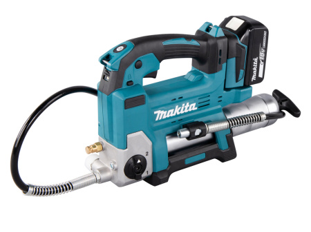 MAKITA DGP180RT RASVAPURISTIN 18V, 1X5,0AH. SUURIN PAINE 690 BAR, VIRTAUSNOPEUS 290ML/MIN, LETKU 120CM, OLKAHIHNA
