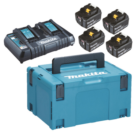 MAKITA 197626-8 POWERPACK LXT. LATAUSLAITE DC18RD, 4KPL AKKU BL1850B JA MAKPAC LAUKKU 3