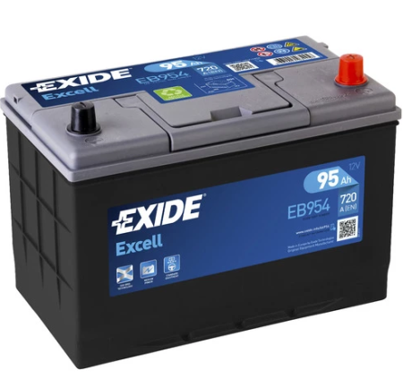EXIDE EXCELL AKKU 12V, 95AH/760A, P306, L173, K222 (+/-)