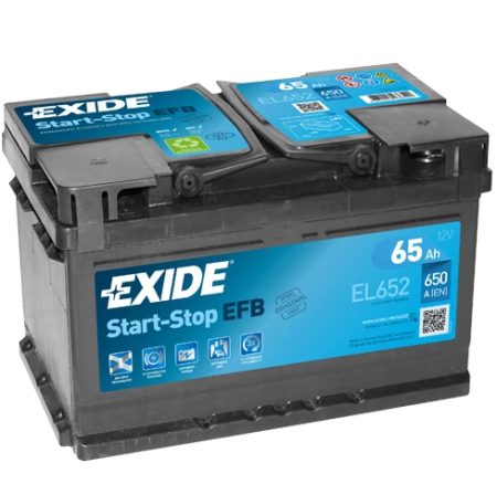 EXIDE EFB START&STOP AKKU 12V, 65AH/650A, P278, L175, K175 (+/-)