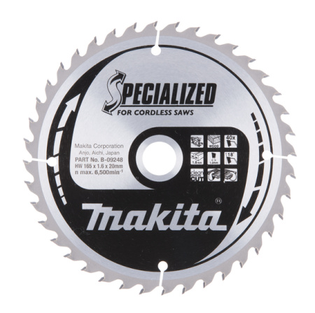 MAKITA B-09248 PYÖRÖSAHANTERÄ HM 165X20X1,6MM, Z40, PUULLE