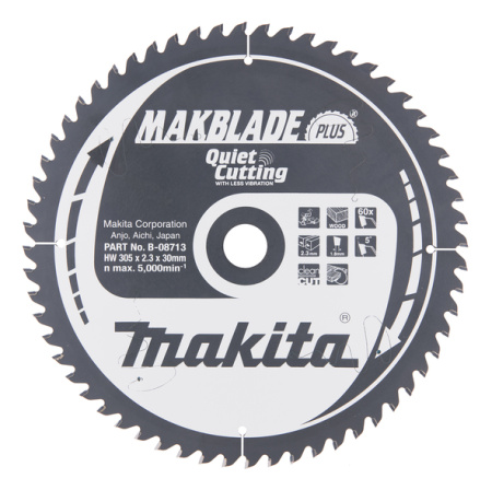 MAKITA B-08713 PYÖRÖSAHANTERÄ 305X30X2,3MM, Z-60 PUULLE