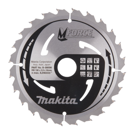 MAKITA B-08056 PYÖRÖSAHANTERÄ 190X30X2,0MM, Z24, PUULLE