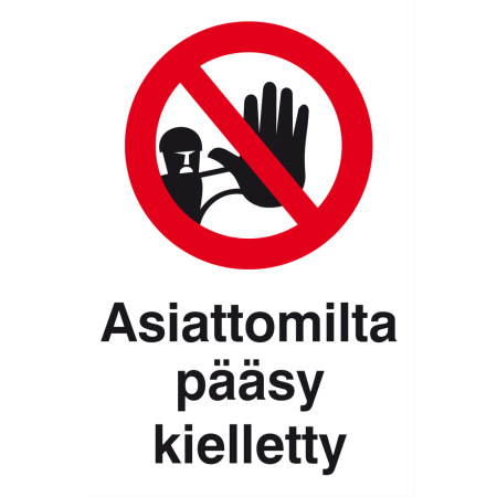 OPASTE 200X300 ASIATTOMILTA PÄÄSY KIELLETTY, MUOVI