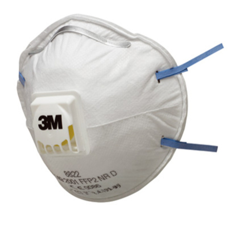 3M 8822 FFP2 NR D PÖLYSUOJAIN VENTTIILILLÄ MT8822