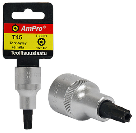 TORX-KÄRKIHYLSY 1/2" REIÄLLÄ T50 T33033