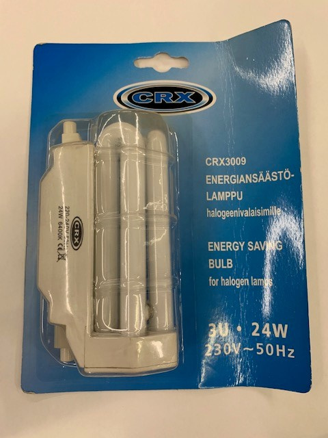 ENERGIANSÄÄSTÖLAMPPU HALOGEENIVALAISIMEEN 24W CRX3009