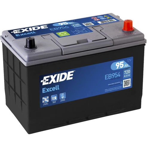 EXIDE EXCELL AKKU 12V, 95AH/760A, P306, L173, K222 (+/-) EB954