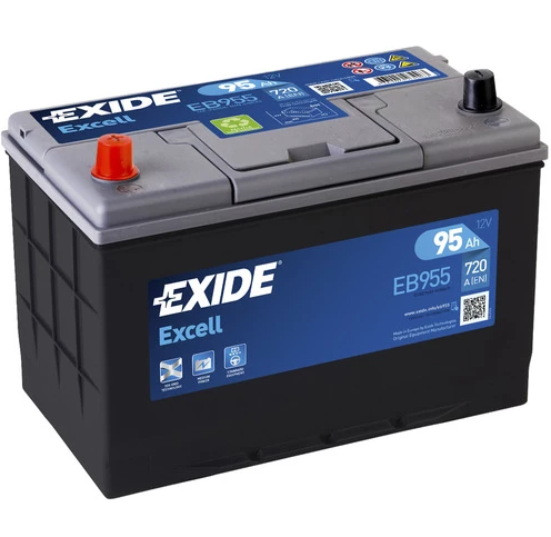 EXIDE EXCELL AKKU 12V, 95AH/760A, P306, L173, K222 (+/-) EB955