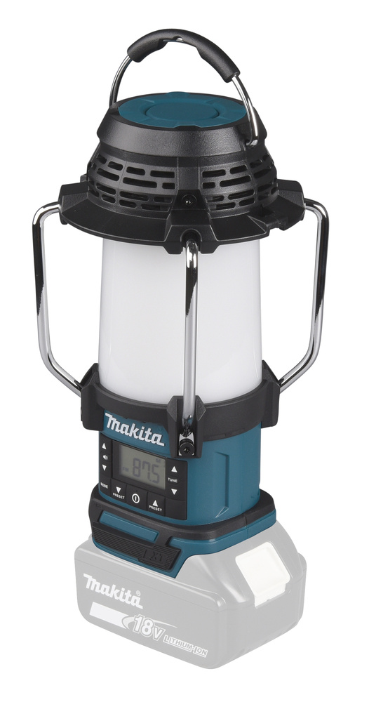 MAKITA DMR055 RADIO JA VALAISIN YHDISTELMÄ. YMPÄRISÄTELEVÄ VALAISIN 260 LUMEN. LXT AKUILLE MAK-DMR055