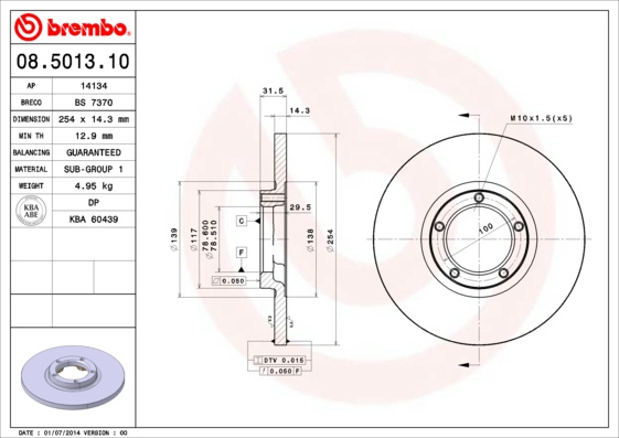JARRULEVY MM TRANSIT ETEEN 77-92 BREMBO BD4242