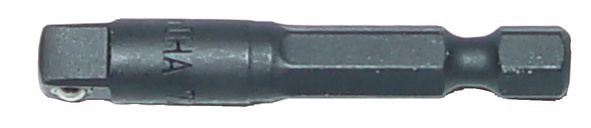 MAKITA P-74859 HYLSYADAPTERI 1/4" BITSIKIINNITYKSESTÄ 1/4" NELIÖPÄÄ HYLSYKIINNITYKSELLE. ISKUNKESTÄVÄ MAK-P-74859