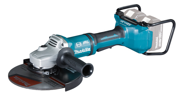 MAKITA DGA900ZX1 KULMAHIOMAKONE 230MM JARRULLA 2X18V, TURVAKYTKIN, HIILIHARJATON. RUNKOVERSIO MAK-DGA900ZX1