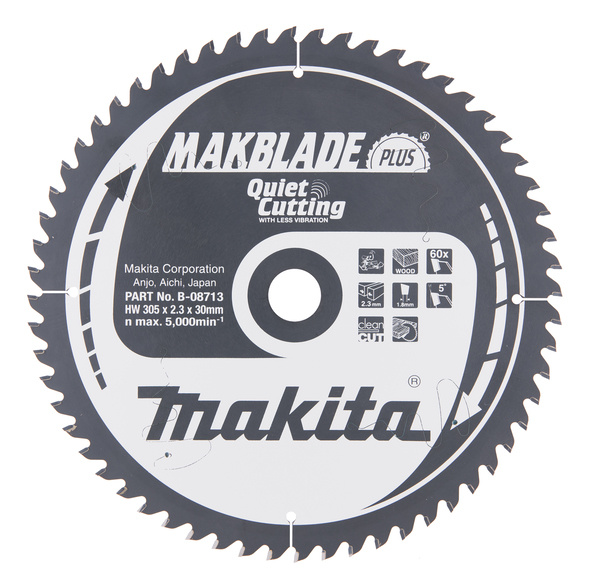 MAKITA B-08713 PYÖRÖSAHANTERÄ 305X30X2,3MM, Z-60 PUULLE MAK-B-08713