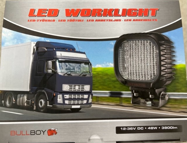 BULLBOY LED-TYÖVALO 48W 3600LM 9-32V (16X3W CREE LED) # 1603-300407