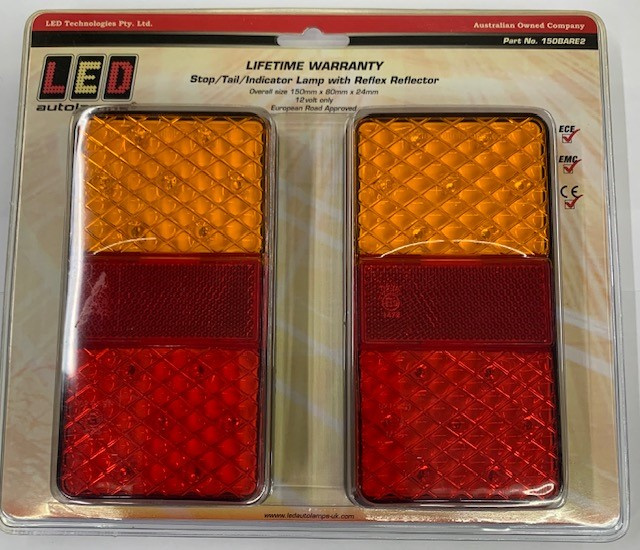 LED-TAKAVALOPARI 12V 150X80X22 150BAR2