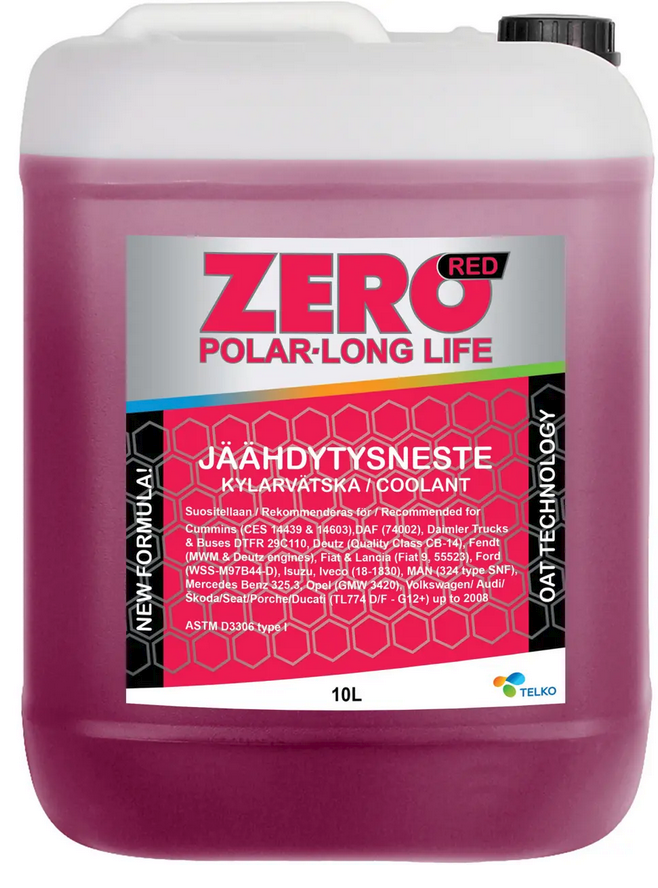 ZERO POLAR LL RED 100% JÄÄHDYTINNESTE 10L 326283TE
