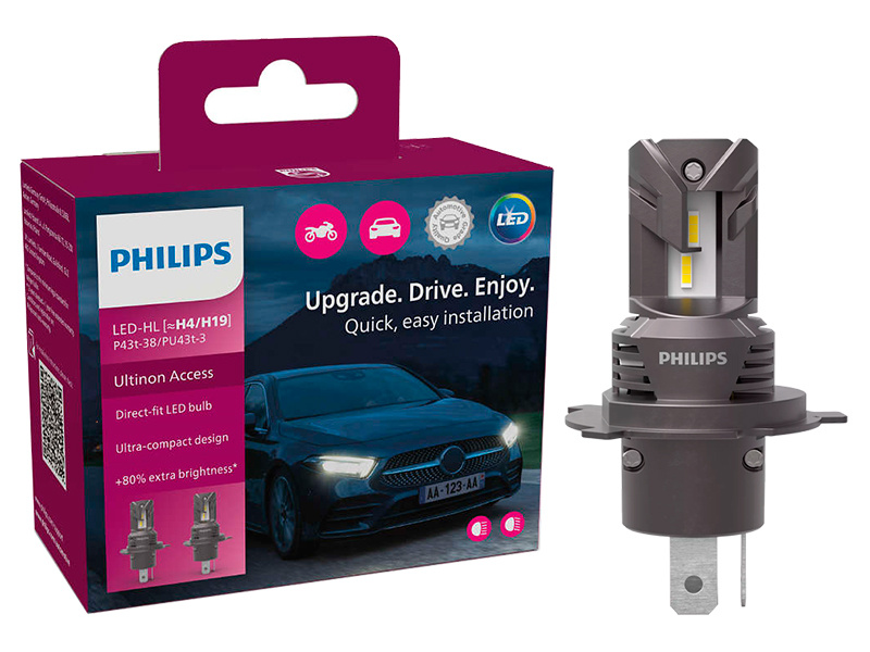 POLTTIMOPARI PHILIPS LED H4/H19 12V ACCESS 10-11342U2500